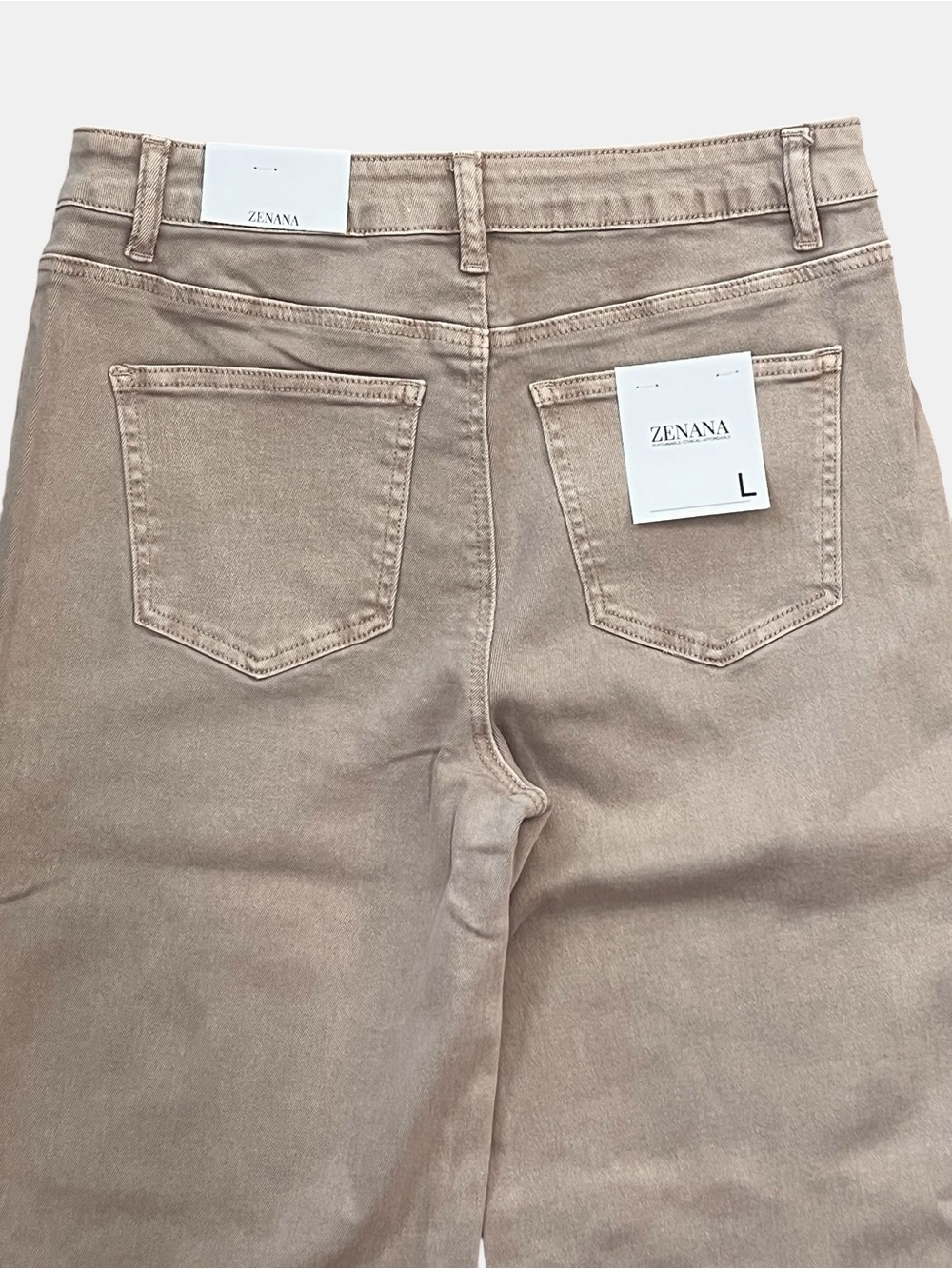 Zenana Outfitters Sand Beige Flare Jeans - Picture 7 of 10